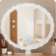 Miroir de maquillage à DEL à intensité variable avec éclairage tricolore et design Crystal Edge | Idée de cadeau