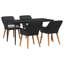 Ensemble de salle à manger de jardin avec coussin 5 pièces vidaXL-123851081-123851080-123851075
