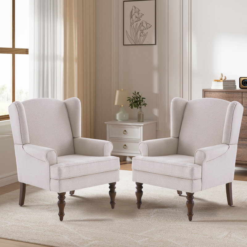 Upholstered Accent Chair, Beige