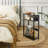Narrow Side Table With Storage Shelf, Three Tier Side Table, Modern Sofa Table, Small Bedside Table With Magazine Rack, Telephone Table For Small Space,