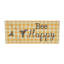 Buzzy Bees Bee Happy Honey Check MDF Wall Sign 7x16x1