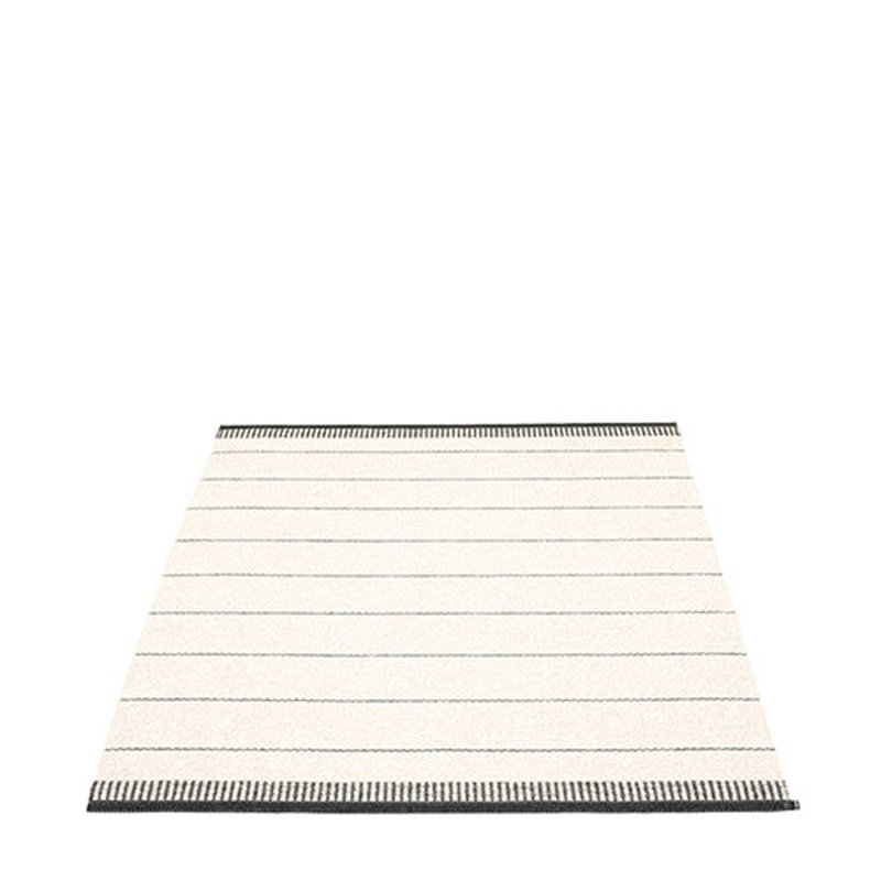 Belle Striped Area Rug in Black/Off White, Rectangle 4'6" x 6'6", Black/Off White