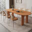 Table de salle à manger en bois de cerisier semi-ronde en bois massif pour la salle à manger / cuisine-1445733992-1445733994