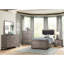 Table de chevet de chambre à coucher en brun gris - 2 tiroirs, quincaillerie en métal et table d'appoint en stratifié gris brunâtre, sur glissières