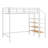 Twin Size Metal Loft Bed With Upper Grid Storage Shelf & Lateral Storage Ladder-1839216905