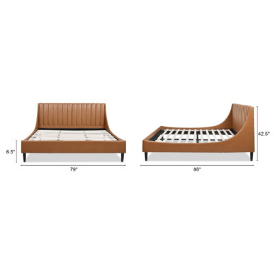 Helaina Tufted Upholstered Low Profile Platform Bed