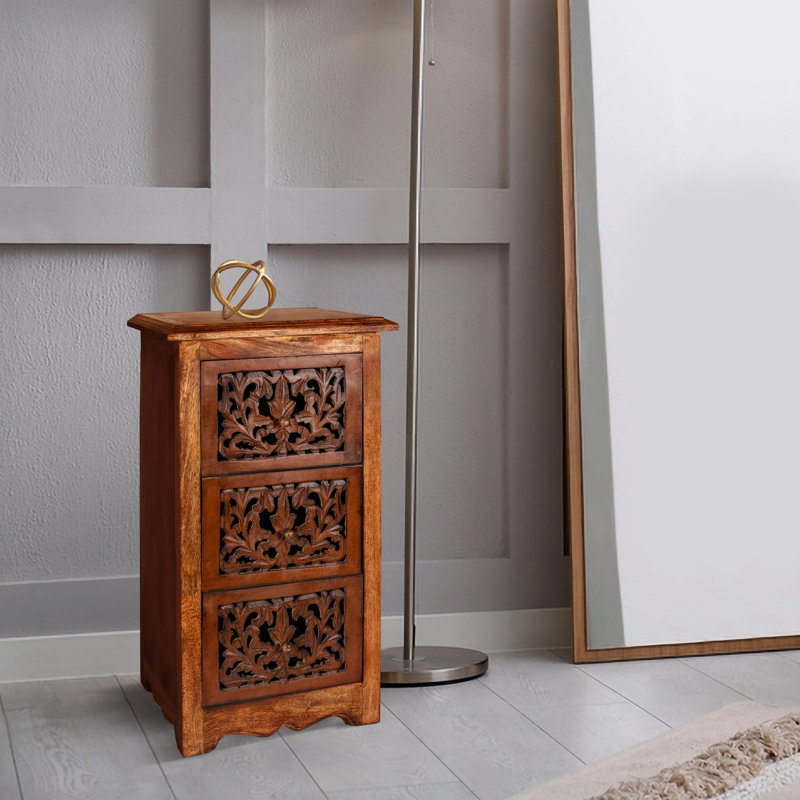 Calliphon 83.82cm W Bedside Table, Light Brown