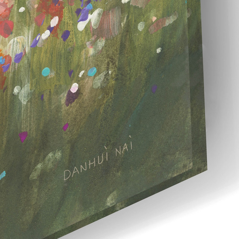  «Wild Foxglove Meadow» par Danhui Nai, art mural en verre acrylique, 24 po x 16 po