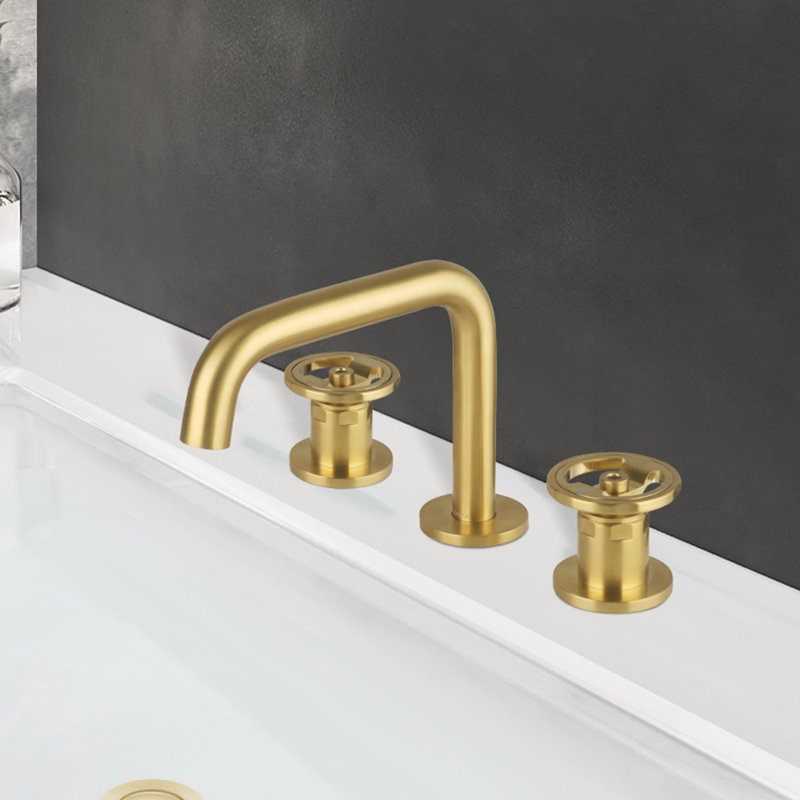 Widespread 2-handle Bathroom Faucet with Drain Assembly