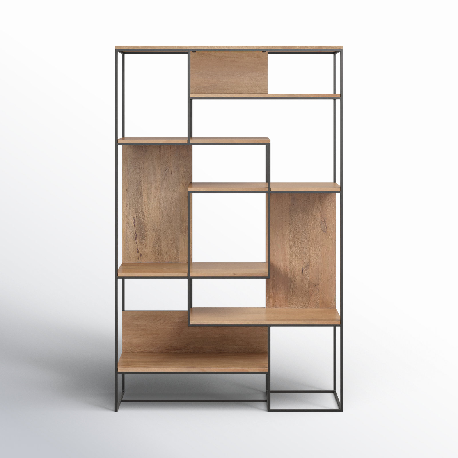 Narrow Bookcase, Light Brown/Black