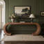 Table console arquée extra longue de 79 pouces (pas en bois massif)