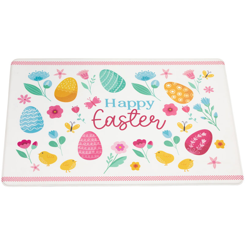Abstract Water Resistant Non-Skid Kitchen Mat