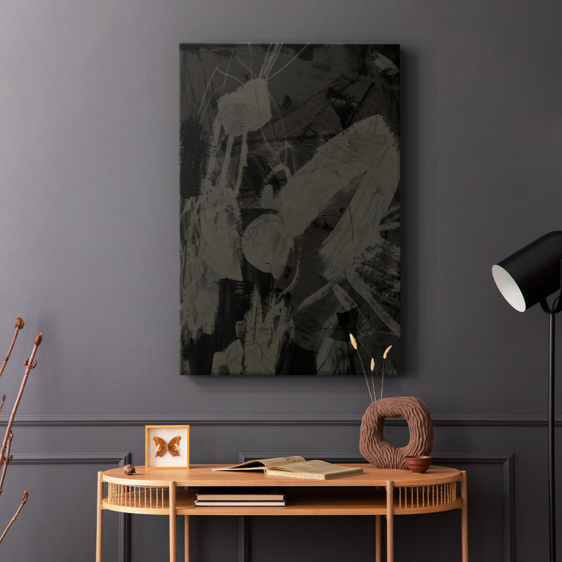 Ombre de pluie II - Cavas enveloppés de galerie, H 18 po x l 12 po