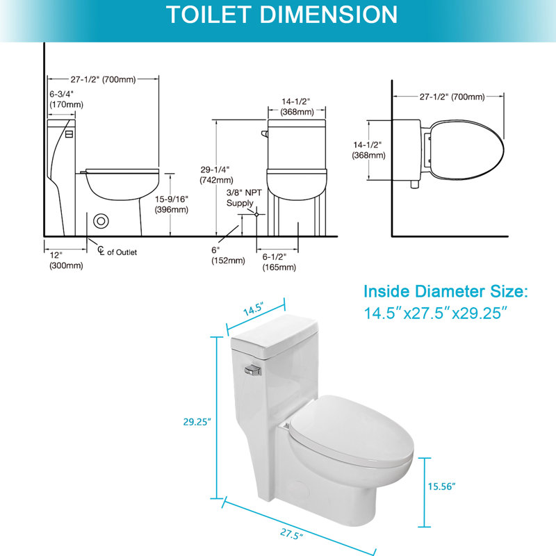 Modern Ceramic Toilet - Comfortable Seat Height, Silent Flushing Experience With System Skirted Design, Easy Installation