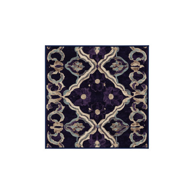 Machine Washable Purple Area Rug