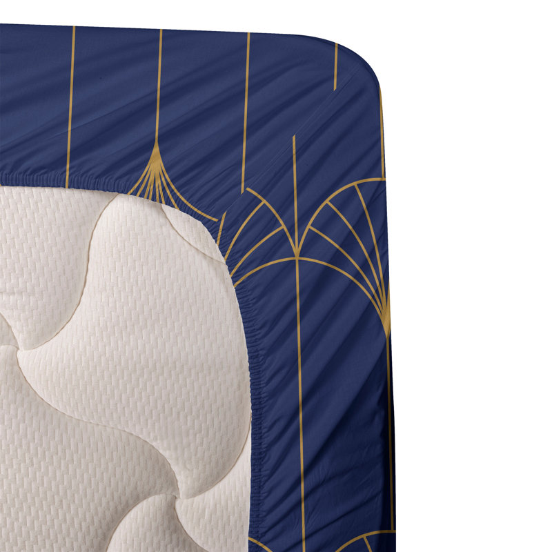 Ensemble de draps à motif de feuilles de palmier 4 pièces Ambesonne, Ensemble de draps pour lit simple TG avec 1 taie d