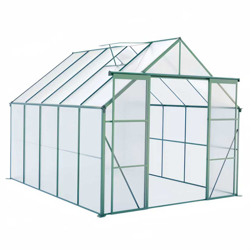 6X10Ft Polycarbonate Greenhouse Raised Base And Anchor Aluminum Heavy Duty Walk-In Greenhouses For Outdoor Backyard In All Season