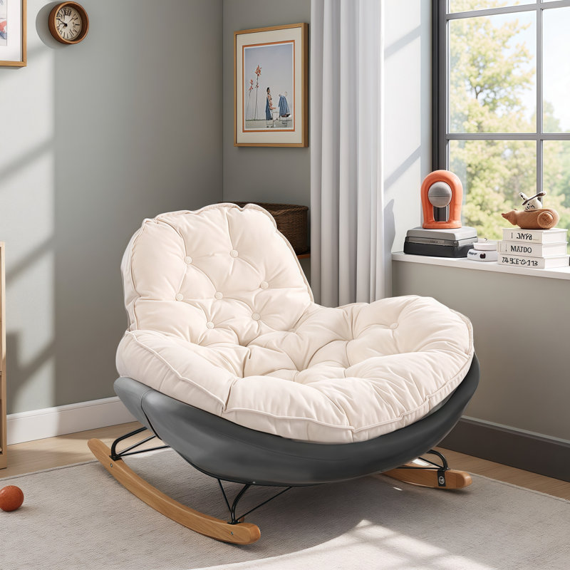 Fauteuil de jeu rembourré amovible Irving, Gris foncé