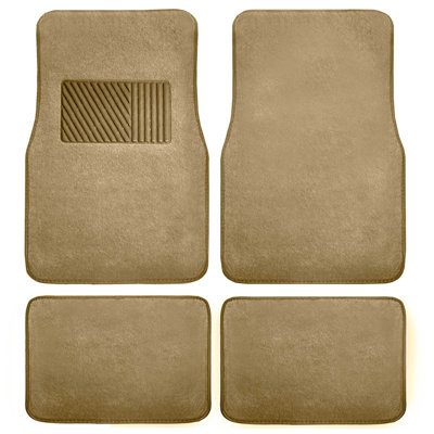 Non-Slip Carpet Floor Mats with Heel Pad Full Set