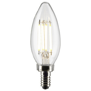 4 Watt B11 LED; Clear; Candelabra Base; 90 CRI; 3000K; 120 Volt Set Of 2