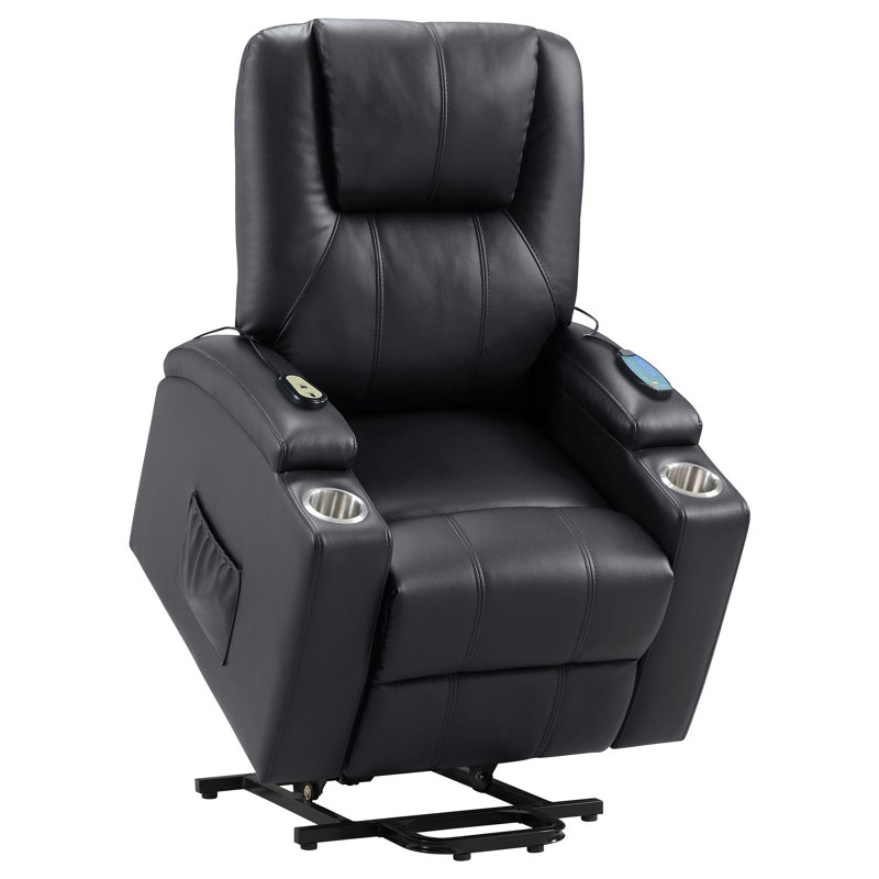 Fauteuil inclinable électrique de massage Neruda, Noir, noir, noir, noir
