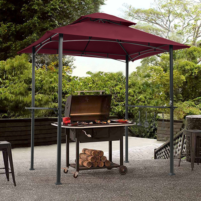 Grill Gazebo Replacement Canopy,Double Tiered BBQ Tent Roof Top Cover
