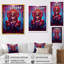 «Red Yoga Lotus Woman» sur toile-653896772-653896775