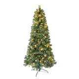 6' Lighted Pine Christmas Tree