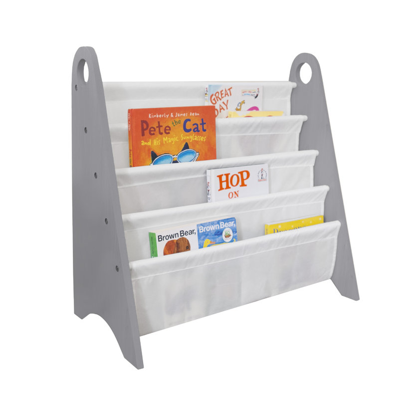 White and Gray Modern Sling Kids Bookshelf