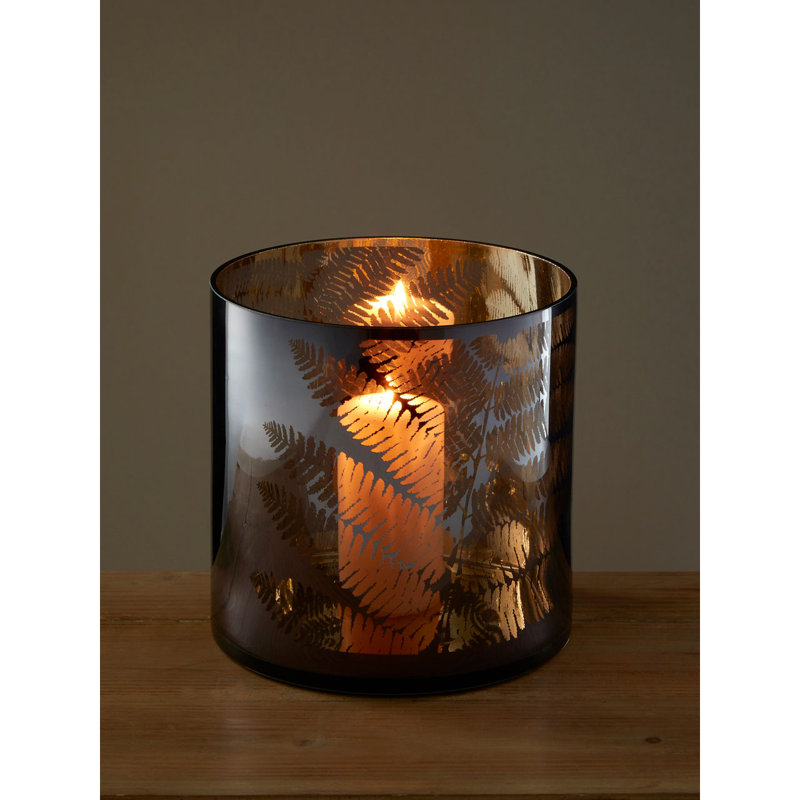Glass Tabletop Hurricane, 29cm H x 29cm W x 29cm D