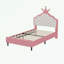 PU Leather Princess Bed with Tufted Headboard-106762666