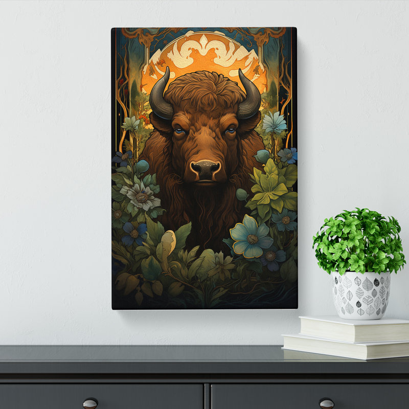 Bison - Wrapped Canvas, 50cm H x 35cm W x 3cm D