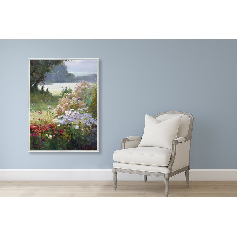 Garden By The Inlet Print, 50" H x 38" W, Silver