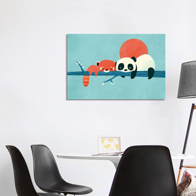Pandas 1 Piece Wrapped Canvas Wall Art