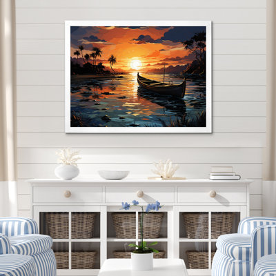 " Coastaltropical Boat At Dusk I "