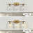 3-Light Antique Gold  Vanity Light With Seeded Glass Shade-979724376-979724383
