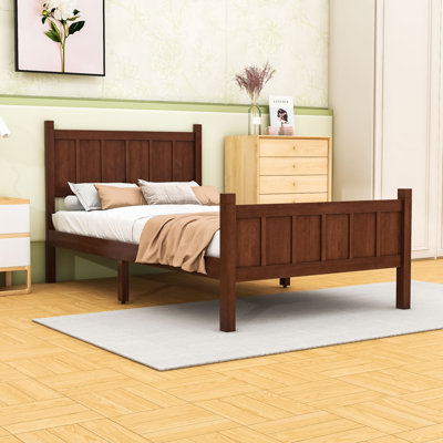 Platform Bed with Headboard and Footboard