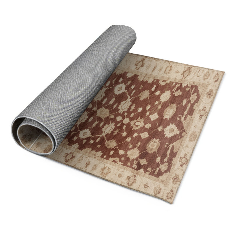 Tapis intérieur et extérieur brun Overdyed, Rectangulaire 3 pi x 5 pi