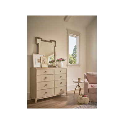 Paloma 55" Wide White Oak Veneer Modern Traditional Dresser