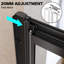 185mm H Hinged Framed Shower Door with Clear Glass-1467949080-1467949077