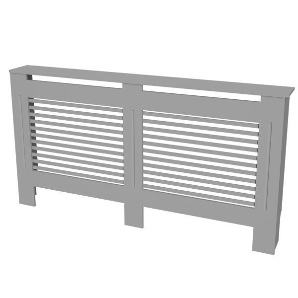 LUVODI Wooden High Radiator Cover Wood Cabinet Grey Large Horizontal ...
