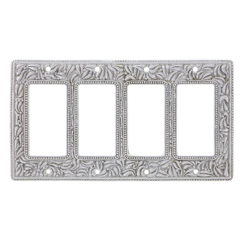 San Michele 4-Gang Rocker Wall Plate, Satin Nickel