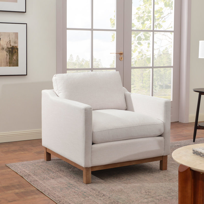 Cami Upholstered Armchair, Cloud Linen Blend