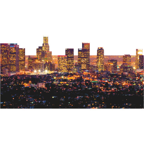 H13712 Los Angeles LA City Skyline Night