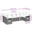  Ensemble de canapé de jardin modulaire en rotin de polyester gris clair et gris foncé