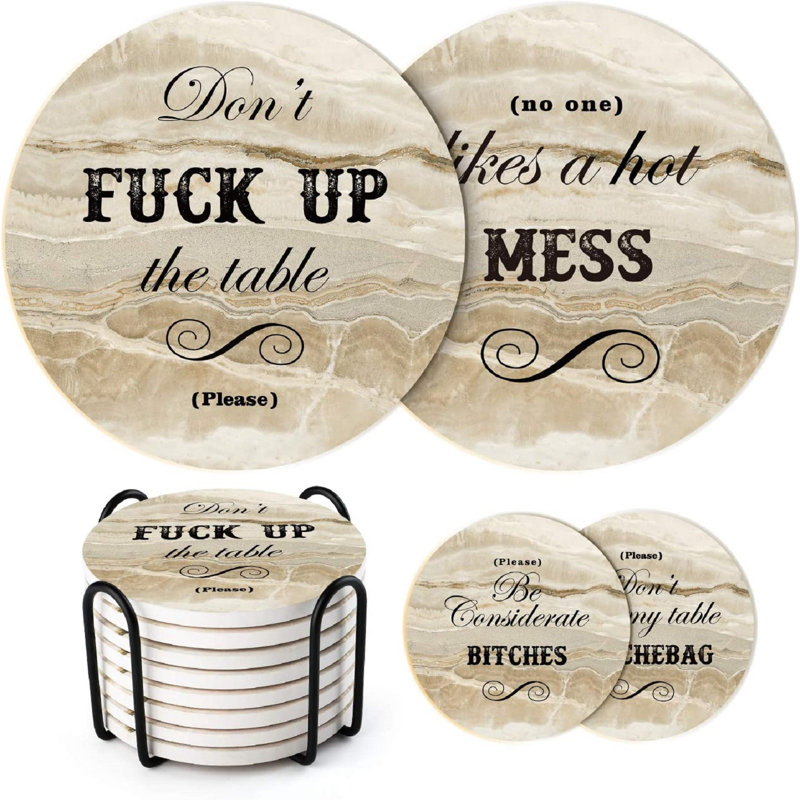 Ensemble de sous-verres de 8 pouces, Brun