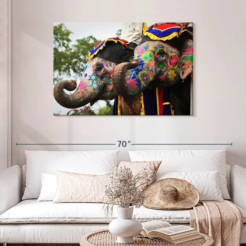 Brampt Jaipur Elephants, 30" H x 45" W