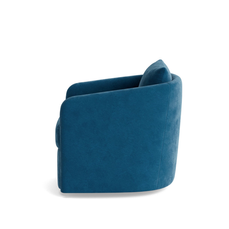 Astrid Swivel Chair, Performance Velvet - Denim