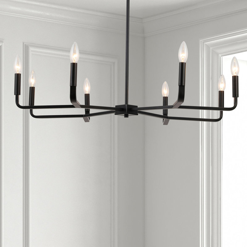 Arkady 8 - Light Dimmable Empire Chandelier, Matte Black