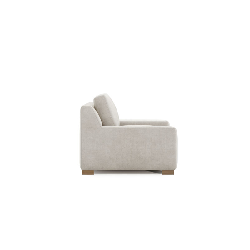 Duco Upholstered 84'' Sofa, 72", Contessa Ebony, Walnut